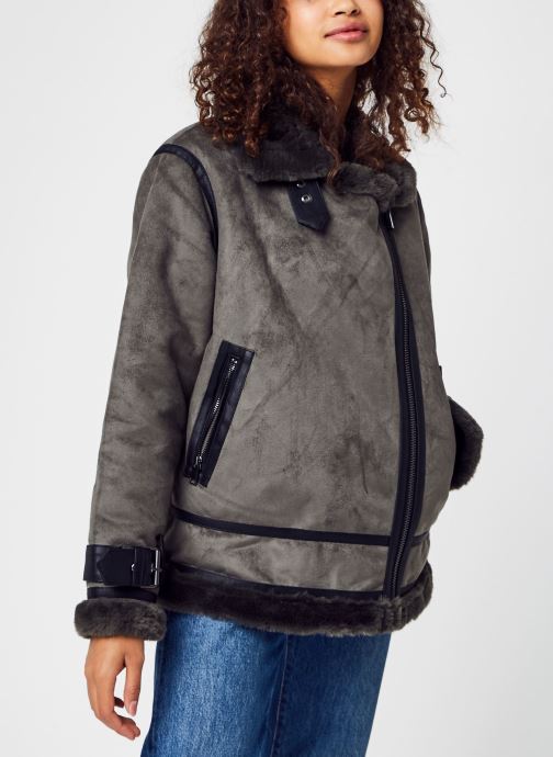 Vero Moda Vmzoi Faux Suede Sherling Jacket Petite Femme